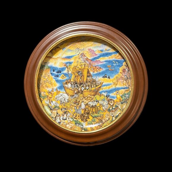 Vintage Collector Plate "Two by Two" by Bill Bell, Franklin Mint Fine Porcelain - Picture 3 of 4